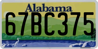 AL license plate 67BC375