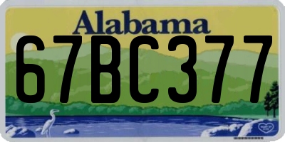 AL license plate 67BC377