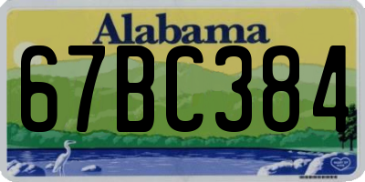 AL license plate 67BC384