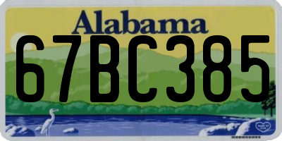 AL license plate 67BC385