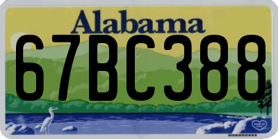 AL license plate 67BC388
