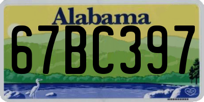 AL license plate 67BC397