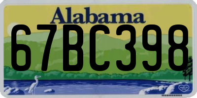 AL license plate 67BC398