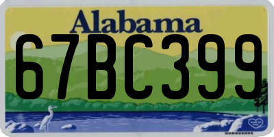 AL license plate 67BC399