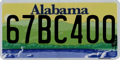 AL license plate 67BC400