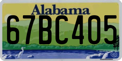 AL license plate 67BC405