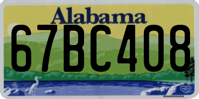 AL license plate 67BC408
