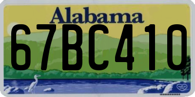 AL license plate 67BC410