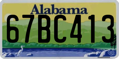 AL license plate 67BC413