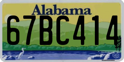 AL license plate 67BC414