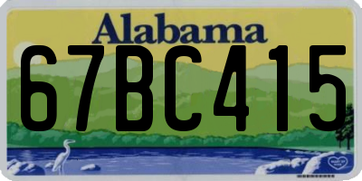 AL license plate 67BC415