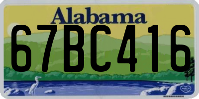 AL license plate 67BC416
