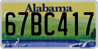 AL license plate 67BC417