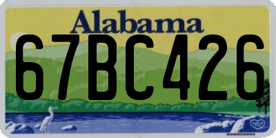 AL license plate 67BC426