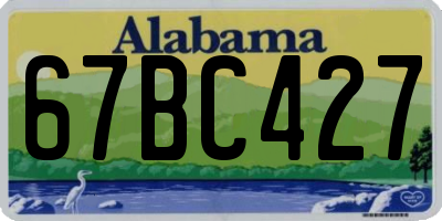 AL license plate 67BC427
