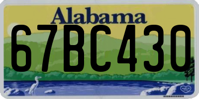 AL license plate 67BC430