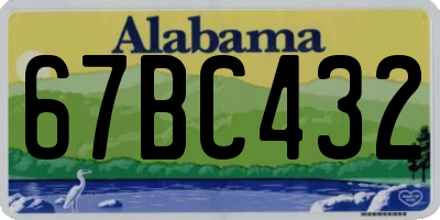AL license plate 67BC432