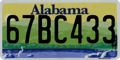 AL license plate 67BC433