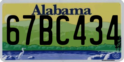AL license plate 67BC434