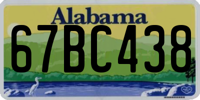 AL license plate 67BC438