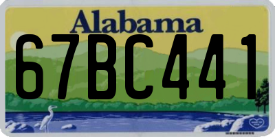 AL license plate 67BC441