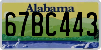 AL license plate 67BC443