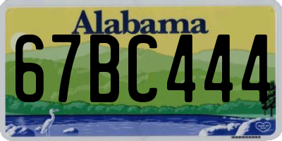 AL license plate 67BC444