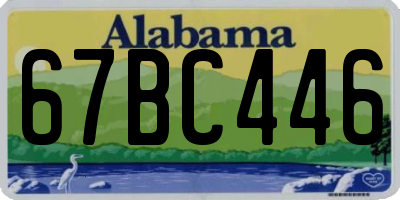 AL license plate 67BC446