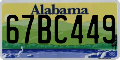 AL license plate 67BC449