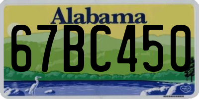 AL license plate 67BC450