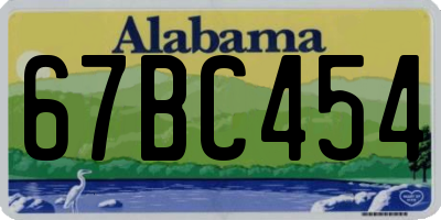 AL license plate 67BC454