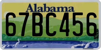 AL license plate 67BC456
