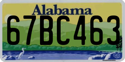 AL license plate 67BC463