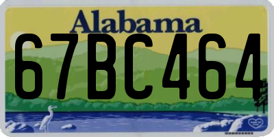 AL license plate 67BC464