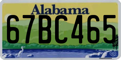 AL license plate 67BC465
