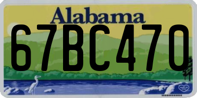 AL license plate 67BC470