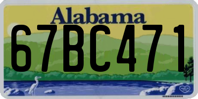 AL license plate 67BC471