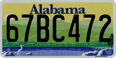 AL license plate 67BC472
