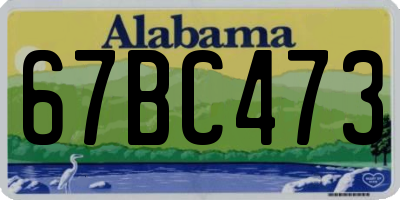 AL license plate 67BC473