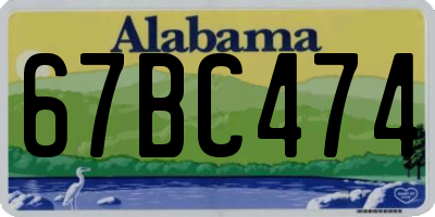 AL license plate 67BC474