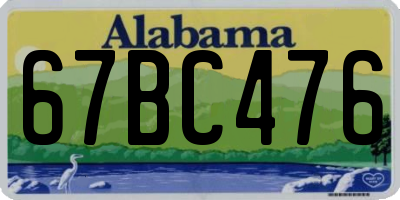 AL license plate 67BC476