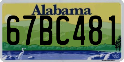 AL license plate 67BC481