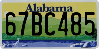 AL license plate 67BC485