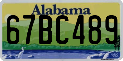 AL license plate 67BC489
