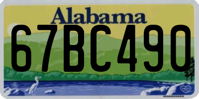 AL license plate 67BC490