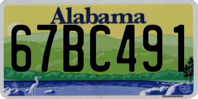 AL license plate 67BC491