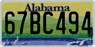 AL license plate 67BC494