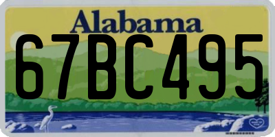 AL license plate 67BC495