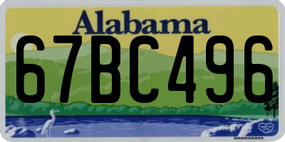 AL license plate 67BC496