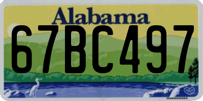 AL license plate 67BC497